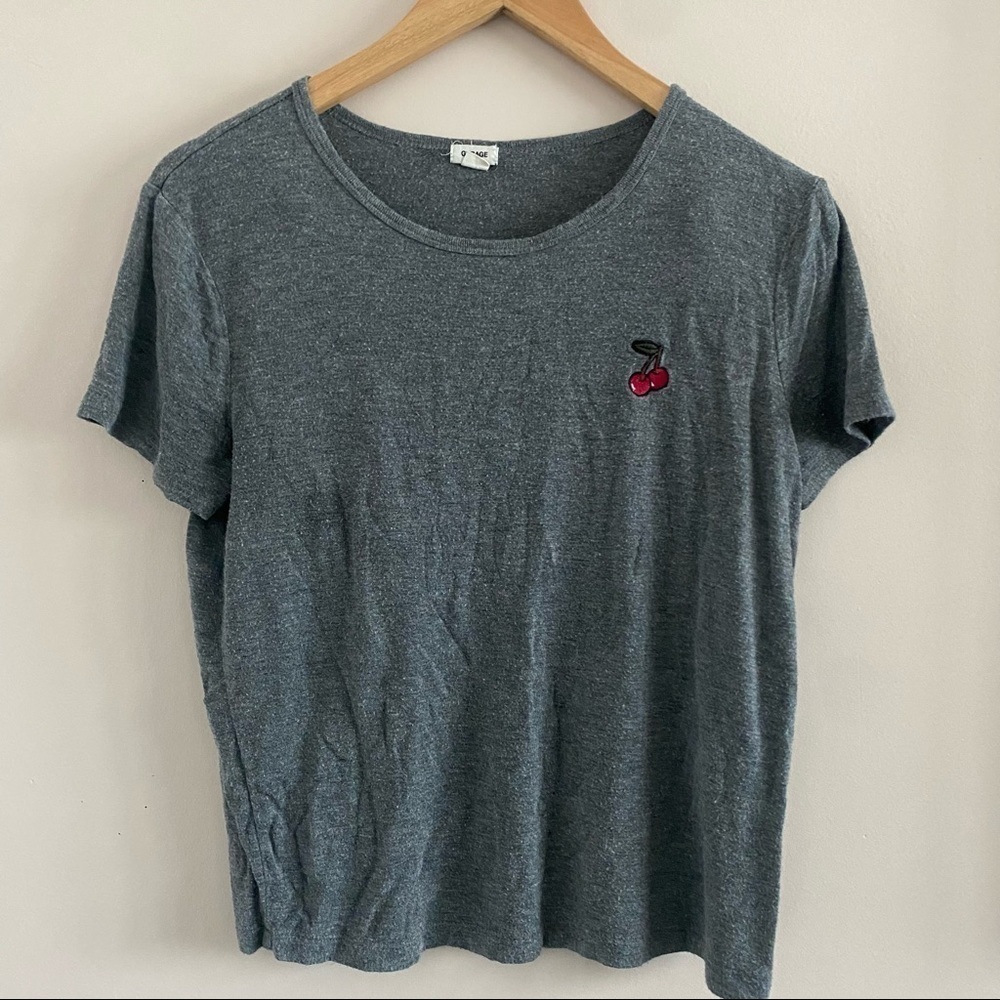 Garage Gray Cherry Patch Tee – Size Large 🍒